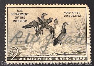 (21) Duck Stamps Early Issues $1 $2 $3. All Signed by Artists. 1940, 1945, 1947, 1948, 1949, 1949, 1950, 1952, 1954, 1955, 1956, 1957, 1957, 1958, 1960, 1961, 1963, 1966, 1967, 1968, 1969