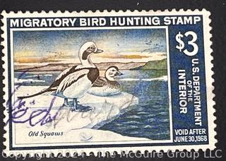 (21) Duck Stamps Early Issues $1 $2 $3. All Signed by Artists. 1940, 1945, 1947, 1948, 1949, 1949, 1950, 1952, 1954, 1955, 1956, 1957, 1957, 1958, 1960, 1961, 1963, 1966, 1967, 1968, 1969