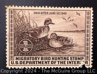 US Stamps Lot Of 19 Federal Duck Stamps Early Issues $1 $2 $3. 