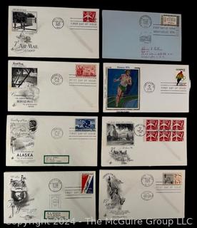 (8) First Day Covers (FDC's). Philately