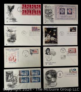 (8) First Day Covers (FDC's). Philately