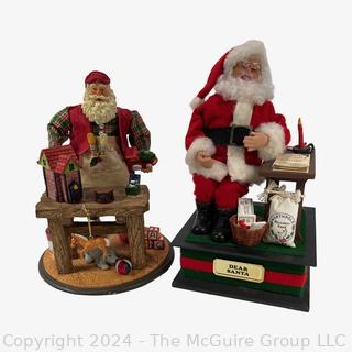 Two (2) Santa Claus Christmas Decor