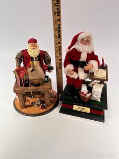 Two (2) Santa Claus Christmas Decor