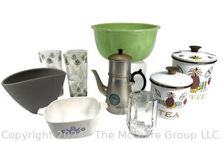 Kitchenware Including Canisters and Mixing Bowl