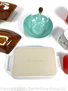 California Pottery Dishes, Pyrex Refrigerator Dishes and Le Creuset Casserole