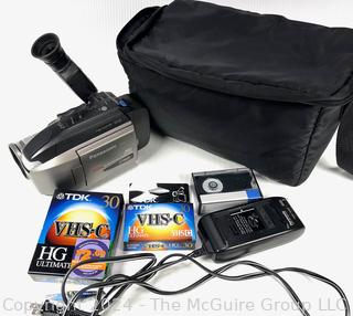 Panasonic Palmcorder PV-L858D VHS-C Camcorder with Bag Charger, Battery and new VHC tapes