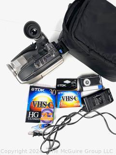 Panasonic Palmcorder PV-L858D VHS-C Camcorder with Bag Charger, Battery and new VHC tapes