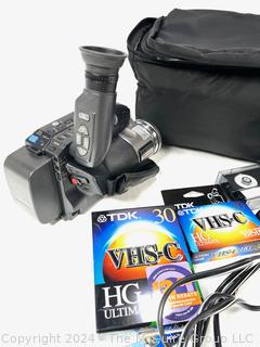 Panasonic Palmcorder PV-L858D VHS-C Camcorder with Bag Charger, Battery and new VHC tapes