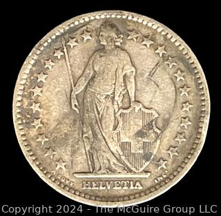 1914 2 Swiss Franc Coin