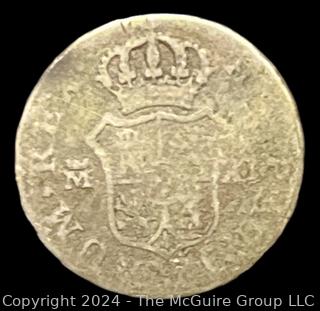 1808 Spanish 1/2 Real Coin