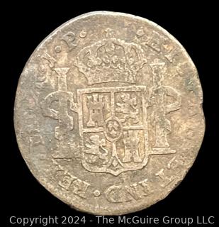 Foreign: 1806 Peru 2 Reales Carolus IV Silver Coin