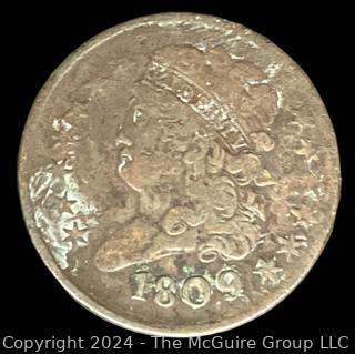 US: 1809 Classic Head Half-Cent Coin