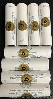 (4) Rolls of 2006-P U.S. Mint Brilliant Uncirculated Nickels & (4) Rolls of 2006-D U.S. Mint Brilliant Uncirculated Nickels