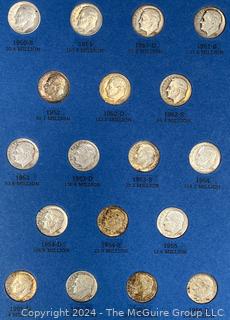 Complete Roosevelt Dime Set 1946-1996 Including all 50 Silver Dates and Mint Marks