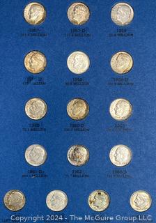 Complete Roosevelt Dime Set 1946-1996 Including all 50 Silver Dates and Mint Marks