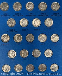 Complete Roosevelt Dime Set 1946-1996 Including all 50 Silver Dates and Mint Marks