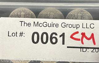 US: (6) Mercury Silver 10 Cent Dime Coins (5) 1944 (1) 1944-D