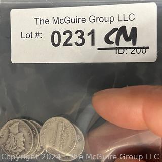 US: (6) Mercury Silver 10 Cent Dime Coins (3) 1939 (1) 1941 (1) 1943-D (1) 1943