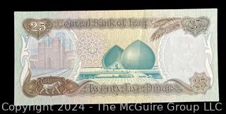 Foreign: Iraq 25 Dinar Uncirculated Bank Note