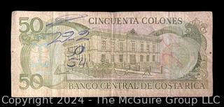 Foreign: Costa Rica 50 Colones Circulated Bank Note