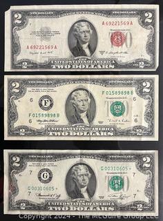 US: (3) 2 Dollar Bank Note