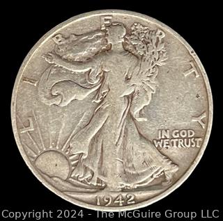 US: 1942-S Walking Liberty Half Dollar Coin