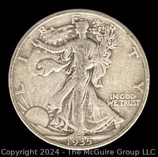 US: 1935 Walking Liberty Half Dollar Coin