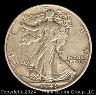 US: 1943 Walking Liberty Half Dollar Coin