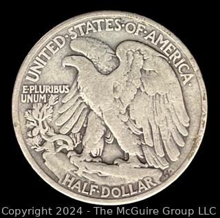 US: 1937 Walking Liberty Half Dollar Coin