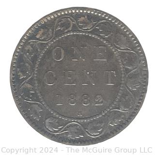 1882 1 Cent Canadian Coin 