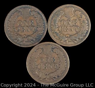 US: (3) Indian Head Pennies 1890 1898 1903