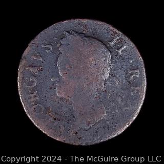 Foreign: 1750 George II Hibernia Half-Penny