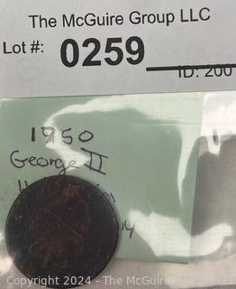 Foreign: 1750 George II Hibernia Half-Penny