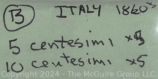 Foreign: (10) Italian Coins circa 1860's: (5) 5 Centesimi (5) 10 Centesimi