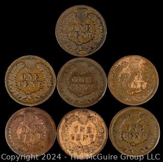 US: (7) Indian Head 1 Cent Coins 1893 1896 1898 1900 1902 1903 1905