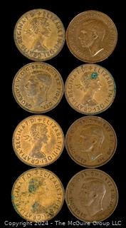 Foreign: (8) British Half-Pennies