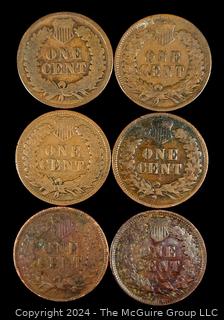 US: (6) Indian Head 1 Cent Coins 1897 1900 1900 1906 1906 1906 