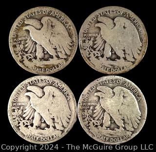 US: (4) Walking Liberty Half Dollar Coins 1918, 1919-D, 1920-D, 1920 (check mint marks) ?