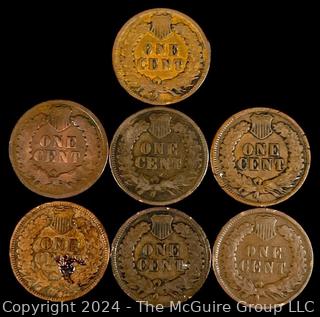 US: (7) 1893-1906 Indian Head Penny Coins 