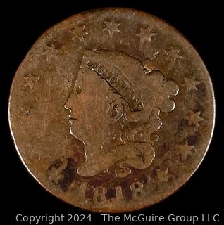 US: 1818 Matron Head Large Cent 