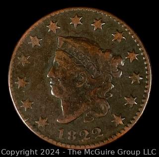 US: 1822 Matron Head Large Cent 