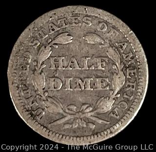 US: 1859 Seated Liberty Half Dime Coin