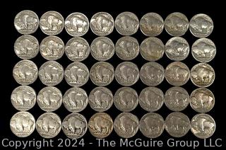 US: 40 1930's Buffalo Nickels