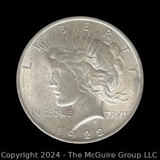 US: 1922 Peace Silver Dollar