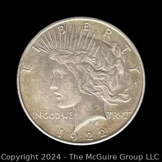 US: 1922 Peace Silver Dollar