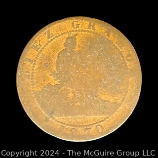 Foreign: 1870 Copper Coin