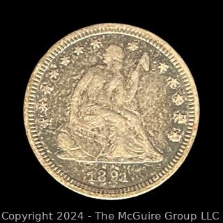 US: 1891 Seated Liberty Quarter