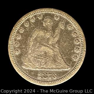 US: 1876 Seated Liberty Quarter 