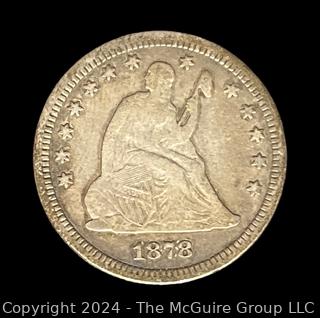 US: 1878 Seated Liberty Quarter 