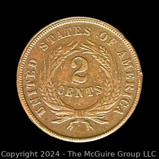 US: 1865 Two Cent Coin